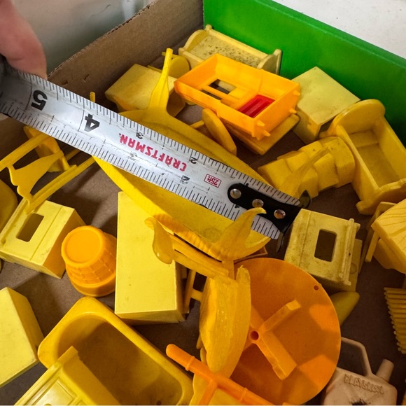 Yellow and Blue Kids Toy Set dollhouse furniture miniatures vintage - Picture 13 of 15